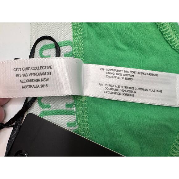 City Chic / CCX Cotton Thong - Green Mint - Plus Sizes 18 & 20 - NWT - Picture 7 of 9